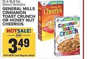 Food Lion General mills cinnamon toast crunch or honey nut cheerios offer