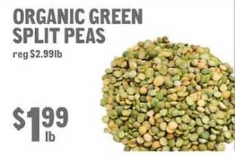 New Seasons Market Organic green split peas offer