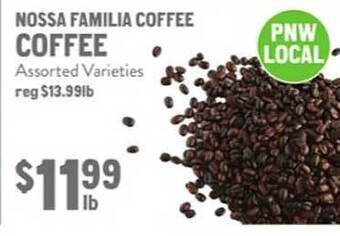 New Seasons Market Nossa familia coffee offer