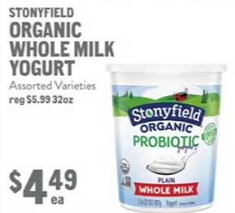 New Seasons Market Stonyfield organic whole milk yogurt offer