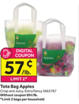 Stop&Shop Tote Bag Apples offer