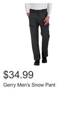 Costco Gerry men's snow pant offer
