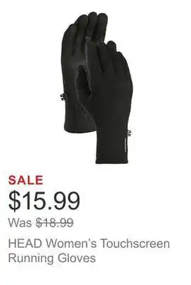 Costco Head women's touchscreen running gloves offer