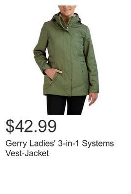Costco Gerry ladies' 3-in-1 systems vest-jacket offer