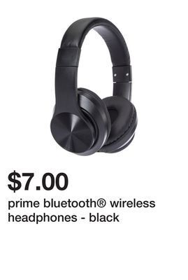 Five Below Prime bluetooth® wireless headphones - black offer
