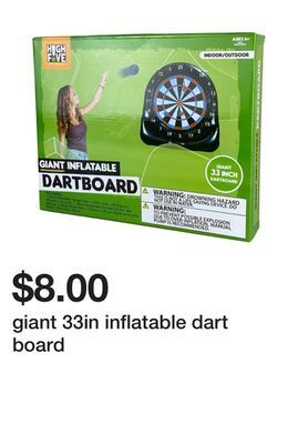 Five Below Giant 33in inflatable dart board offer