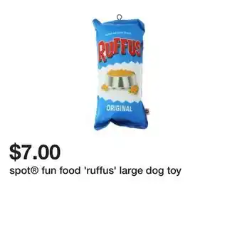Five Below Spot® fun food 'ruffus' large dog toy offer