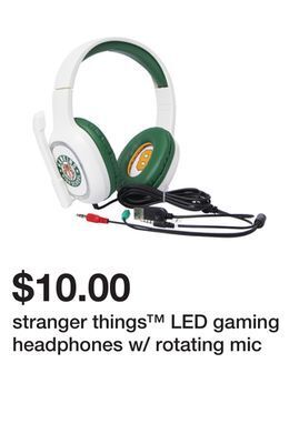 Five Below Stranger things™ led gaming headphones w/ rotating mic offer