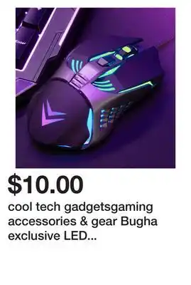 Five Below Cool tech gadgetsgaming accessories & gear bugha exclusive led gaming mouse 7-key/7200 dpi usb wired for pc offer