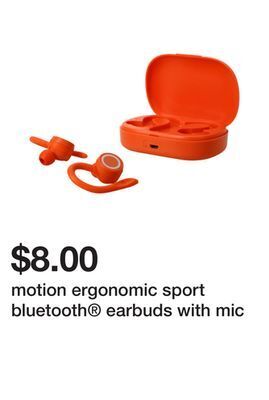 Five Below Motion ergonomic sport bluetooth® earbuds with mic offer