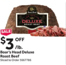 Stop&Shop Boar's Head Deluxe Roast Beef offer
