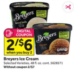 Stop&Shop Breyers Ice Cream offer