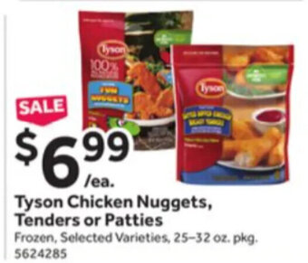 Stop&Shop Tyson Chicken Nuggets Tenders or Patties offer
