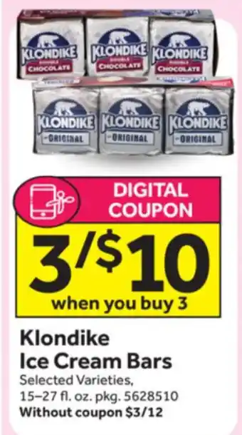 Stop&Shop Klondike Ice Cream Bars 15-27 fl. oz. offer