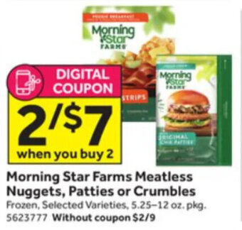 Stop&Shop Morning Star Farms Meatless Nuggets, Patties or Crumbles offer