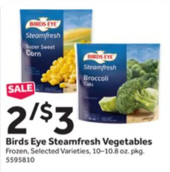 Stop&Shop Birds Eye Steamfresh Vegetables offer