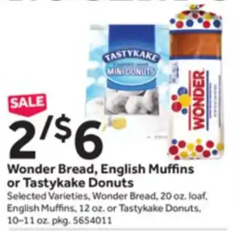 Stop&Shop Wonder Bread, English Muffins or Tastykake Donuts offer