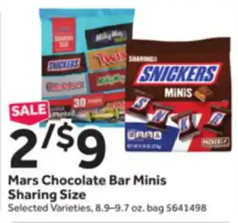 Stop&Shop Mars Chocolate Bar Minis Sharing Size offer