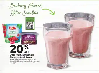 Stop&Shop Dole Fruit, Smothie Blend or Acai Bowls offer