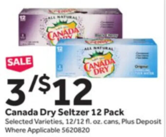Stop&Shop Canada Dry Seltzer 12 Pack offer