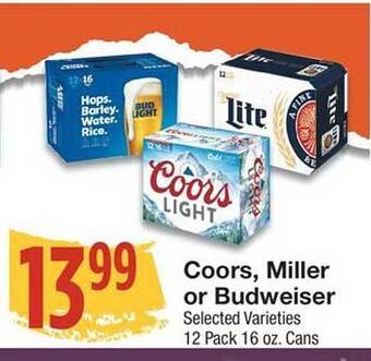 United Supermarkets Coors, miller or budweiser offer