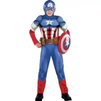 Boys captain america muscle costume classic