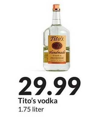Hy-Vee Tito's vodka offer