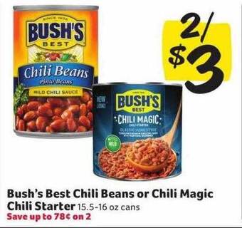 Winn Dixie Bush's best chili beans or chili magic chili starter offer