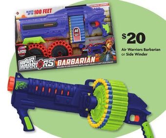 Family Dollar Air warriors barbarian or side winder offer