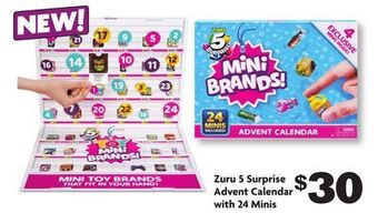 Family Dollar Zuru 5 surprise advent calendar with 24 minis offer