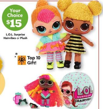 Family Dollar L.o.l. surprise hairvibes or plush offer