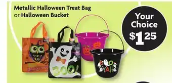 Family Dollar Metallic halloween treat bag or halloween bucket offer