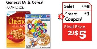 Family Dollar General mills cereal offer