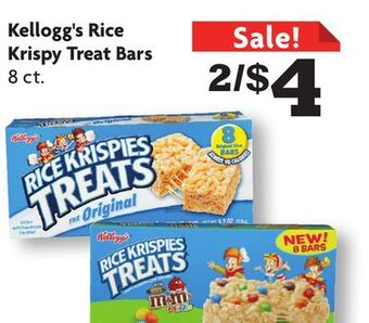Family Dollar Kellogg's rice krispy treat bars offer