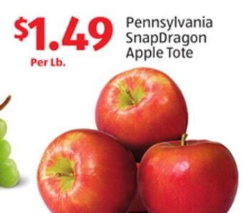 Aldi Pennsylvania snapdragon apple tote offer