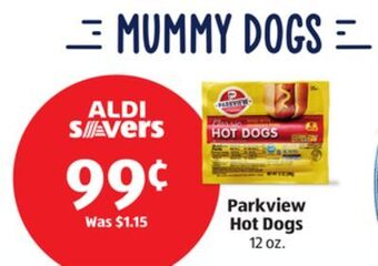 Aldi Parkview hot dogs offer