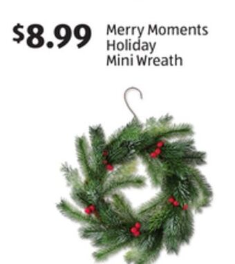 Aldi Merry moments holiday mini wreath offer