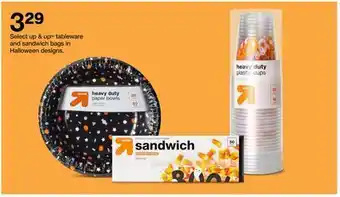 Target Select up & up™ tableware and sandwich bags in halloween designs offer