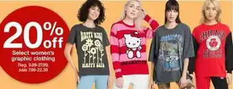 Target Select women's graphic clothing offer