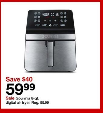 Target Gourmia 8-qt. digital air fryer offer