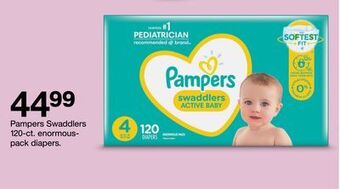 Target Pampers swaddlers offer