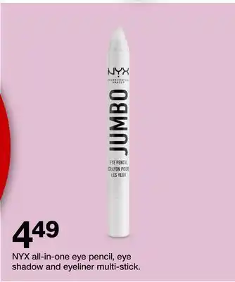 Target Nyx all-in-one eye pencil, eye shadow and eyeliner multi-stick offer