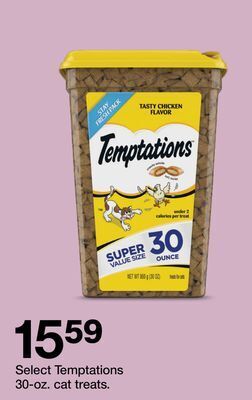 Target Select temptations 30-oz. cat treats offer
