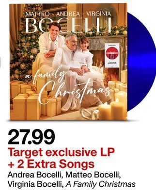 Target Andrea bocelli, matteo bocelli, virginia bocelli, a family christmas offer