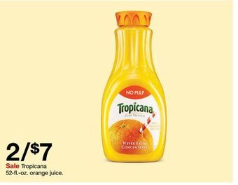 Target Tropicana 52 - fl. - oz. orange juice offer