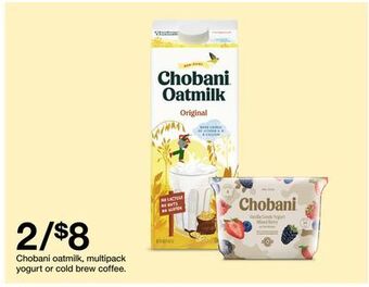 Target Chobani oatmilk, multipack yogurt or cold brew coffee offer