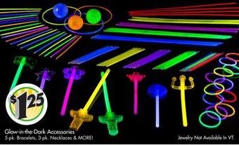 Dollar Tree Glow-in-the-dark accessories offer