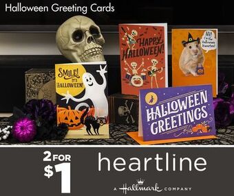 Dollar Tree Halloween greeting cards offer