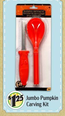 Dollar Tree Jumbo pumpkin carving kit offer