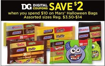 Dollar General Mars® halloween bags offer